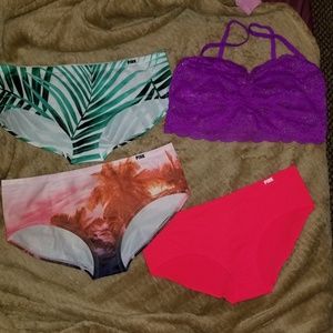 NEW! Victoria Secret Panties & Bra LARGE